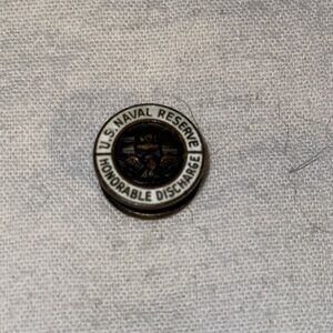US NAVAL RESERVE HONORABLE DISCHARGE WW11 era Pin- Collectible - Hard to Find
